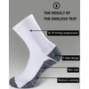 SITOISBE Cushioned Compression Unisex Mid-crew Socks 4-Pack, Large, White
