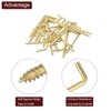 uxcell Right Angle Hooks, 20Pcs 2" L Shaped Screw Hooks