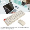 Wireless Keyboard Mouse Combo Mini Portable Retro Silent 2.4G Wireless