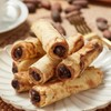 Hazelnut Chocolate Egg Rolls, Chocolate Sandwich Biscuit Bars, 4.23oz/120g Shipping