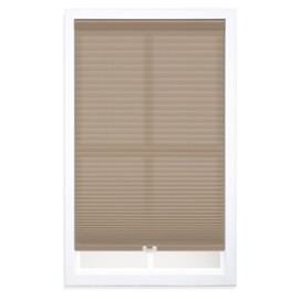 DEZ FURNISHINGS Cordless 1.5" Light Filtering Cellular Shade, 29.5" W x 48" H, Latte