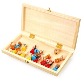 small foot 7358 "Animals" Ludo Wooden Board Game for the Young and Old, with Animal Toy Figures, For Ages 4+