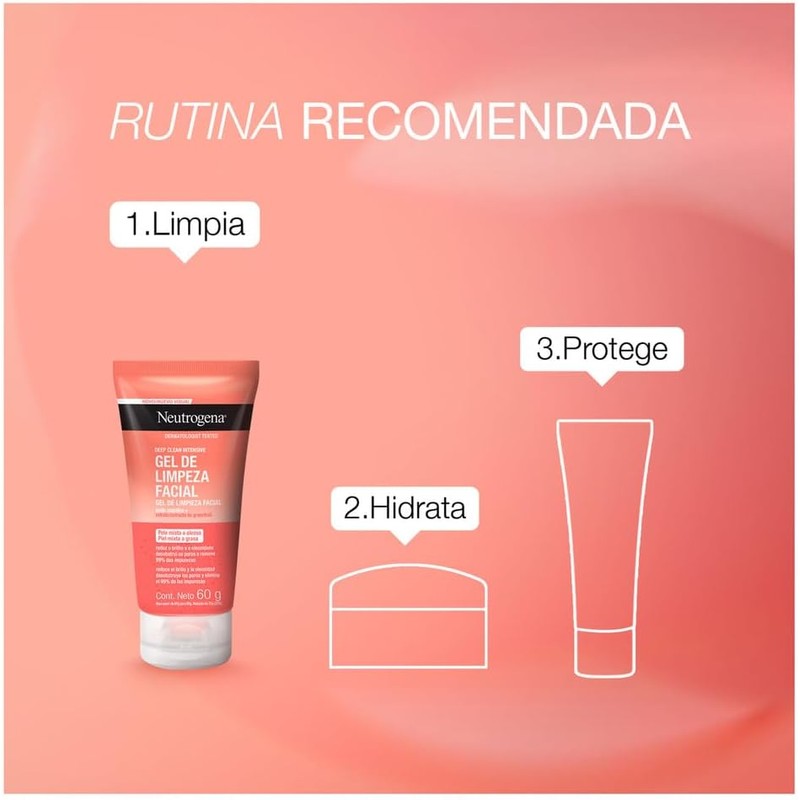 Neutrogena Gel Limpiador Facial Deep Clean Intensive Toronja Ácido Salicílico
