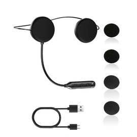 Bluetooth-Headset für Motorradhelm, Bluetooth-Kopfhörer für Motorrad, BT5.3, 16 Stunden Akkulaufzeit, Freisprecheinrichtung, Mikrofon, Anrufsteuerung, Geräuschunterdrückung, für Kopfhörer