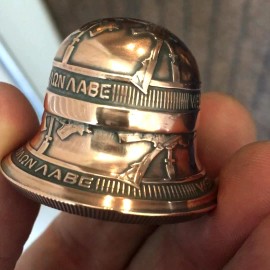 Bell Handcrafted Molon Labe Motorcycle Bell - Custom Made From Coins!