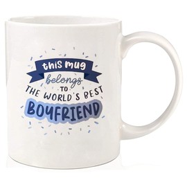 World's Best Boyfriend Funny Valentines Gift for Boyfriend Husband Men,Birthday Christmas Day Gifts for Boyfriend Husband Him Coffee Mugs