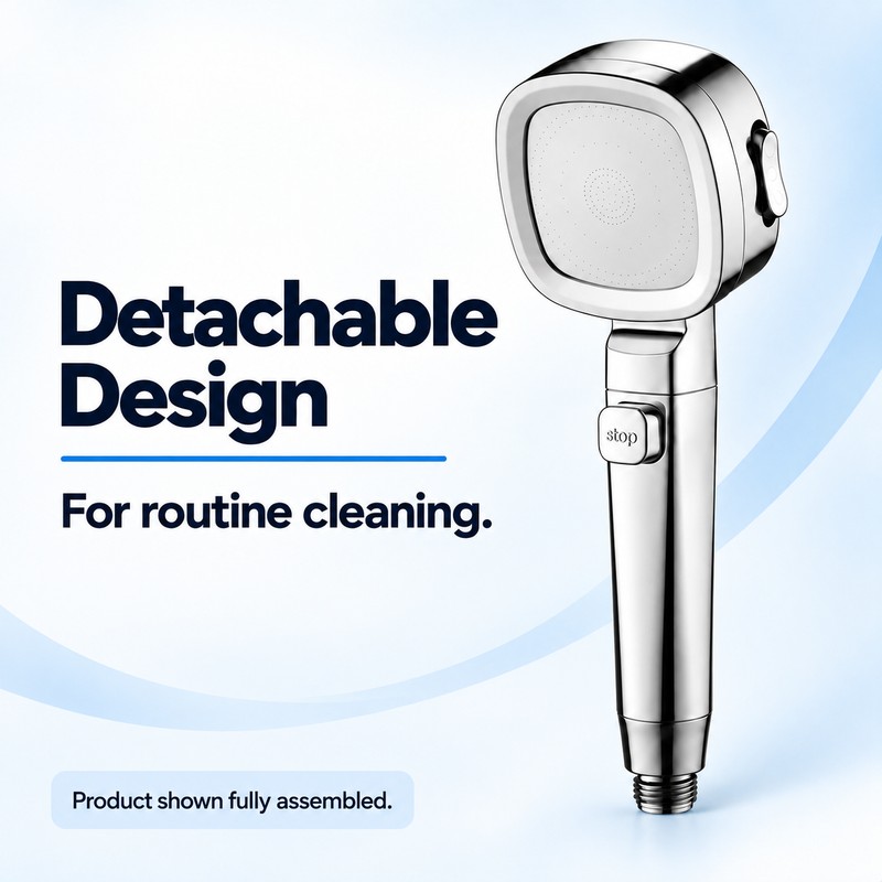 High Pressure Shower Head – 3 Adjustable Spray Modes