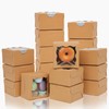 Gcardist Brown Bakery Box with Window 30Pcs 10.2x10.2x6.4cm White Cookie