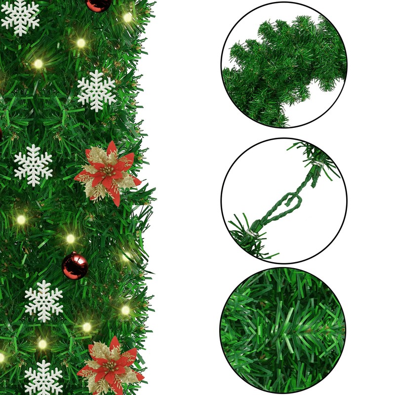 SPRINGOS Christmas Garland Festive Decorative Garland 3 m Christmas Tree