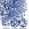 One Pack 2000 Pcs of Flatback Round Sky Blue Rhinestones