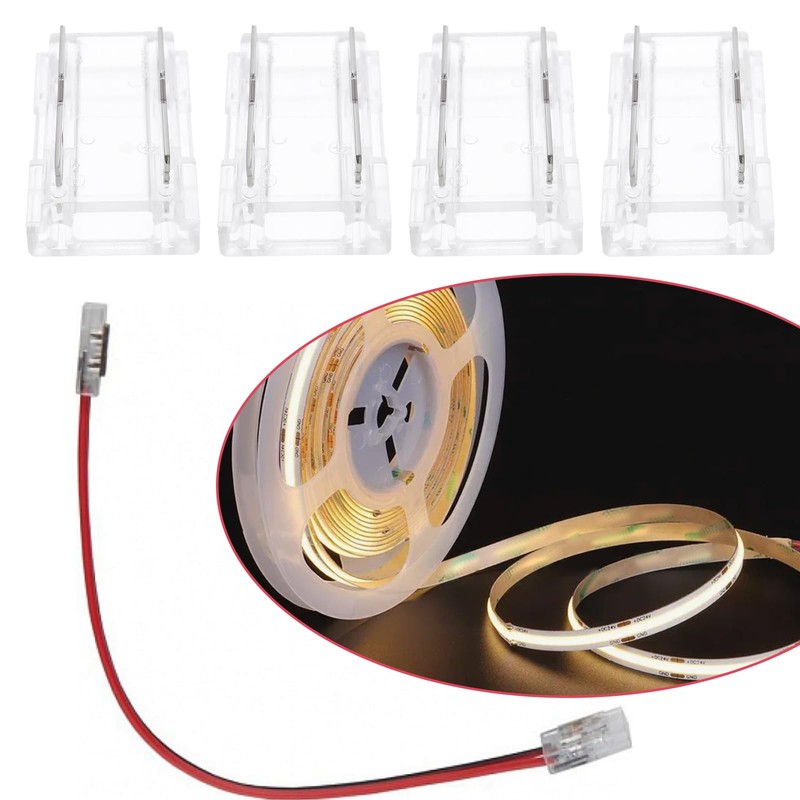 VGOL 20Pcs 2-pin COB LED Connectors for 10mm-9 in 1