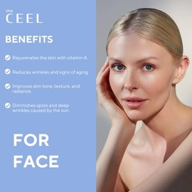 The Ceel Suero De Retinol Para El Rostro | Suero Renovador De Retinol | Reafirmante, Antienvejecimiento, Iluminador | Suaviza Las Líneas Finas Y Las Arrugas | Retinol Al 1%, Ceramidas Y Niacinamida