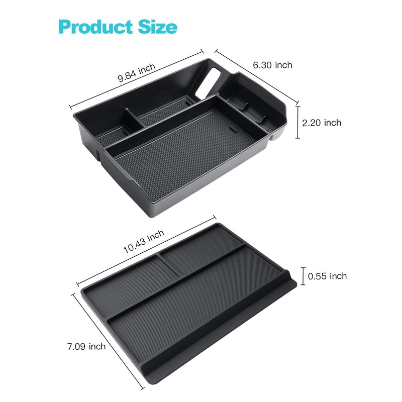 CDEFG 2PCS for 2021-2025 2026 Toyota Sienna Center Console Organizer