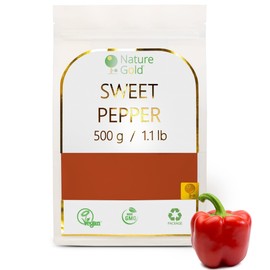 SWEET PEPPER Powder | SWEET RED PAPRIKA | 500g - 1.1 lb | 100% Natural & Vegan | No-GMO | Without Sugar and Any Additions ~*~