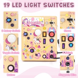 Joyreal Montessori Busy Board with LED Switches for Toddlers