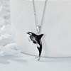 YFN Orca Killer Whale Necklace for Women Sterling Silver Orca