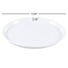 Parlynies 4 Pack Round Restaurant Serving Trays, Plastic Food Service