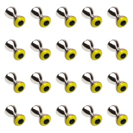 Fly Tying Dumbbell Eyes, 50Pcs Barbell Fishing Eyes Fly Tying Barbell Eyes Streamers Beads for Fly Fishing Materials Made