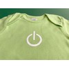 Miniblings Baby Bodysuit Shortsleeve Handmade Hand-Printed green On Off Button