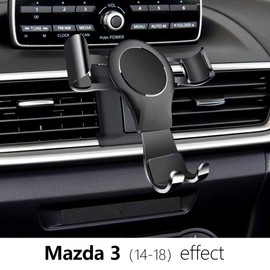 LUNQIN Car Phone Holder for 2014-2018 Mazda 3 Auto Accessories Navigation Bracket Interior Decoration Mobile Cell Phone Mount