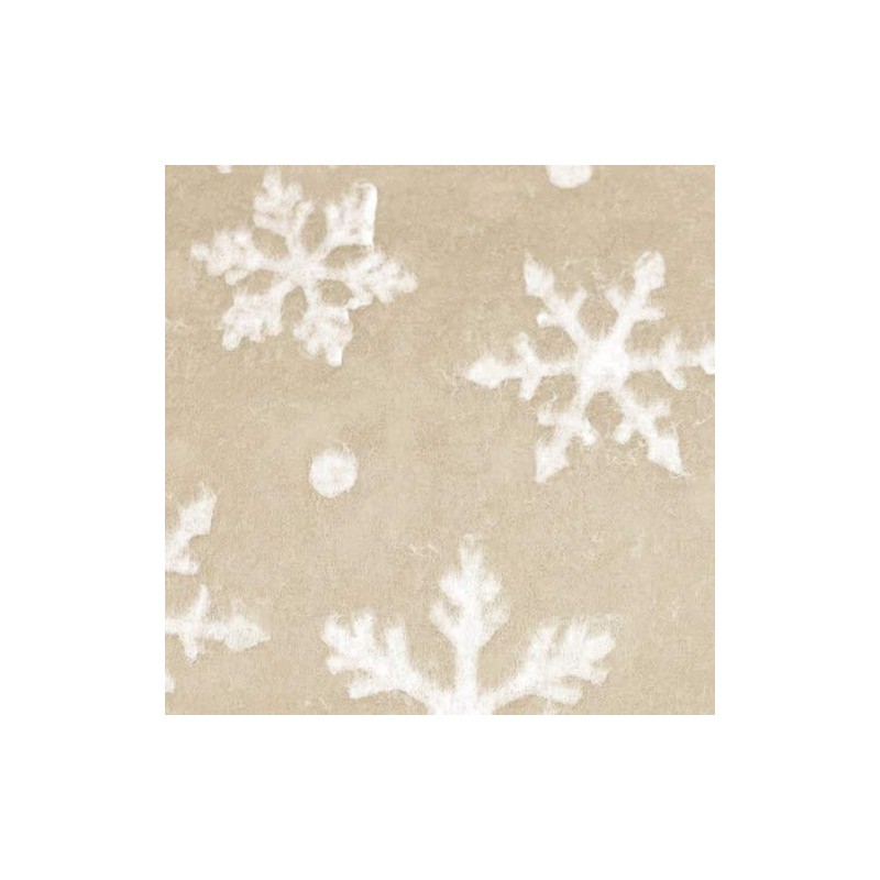 Watermarked Snowflakes White on Kraft Christmas Tissue suttons Printed Patterned