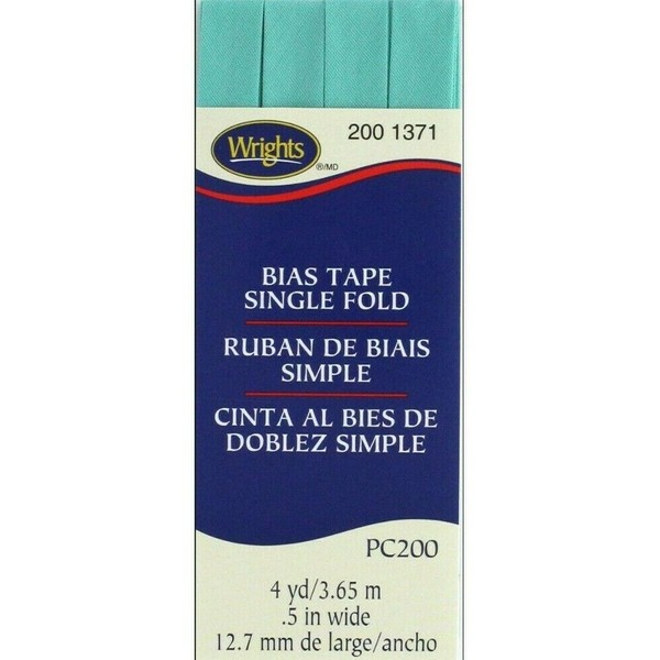 Wrights ~ (PC200-1371) - Single Fold Bias Tape - Aquamarine, 4yd