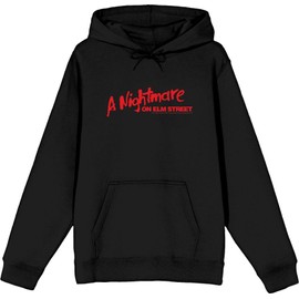 Bioworld A Nightmare On Elm Street Logo Adult Black Long Sleeve Hoodie-3XL