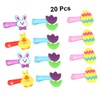 Baluue 20Pcs Cartoon Rabbit Hair Clips for Adorable Easter Bobby