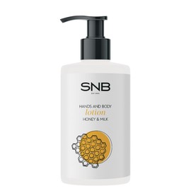 SNB Professional Hand & Body Lotion Honey & Milk - 250 ml - Moisturising Care with Urea, Allantoin & Herbal Extracts - For Smooth Skin - Ideal for Home & Studio
