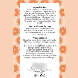 Shampoo Majul Extracto De Naranja, Bergamota Y Menta 250ml