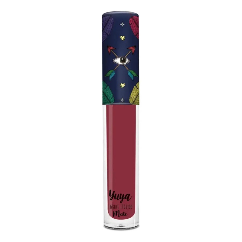 Labial Líquido Mate Yuya de Larga Duración Color Rojo Obscuro
