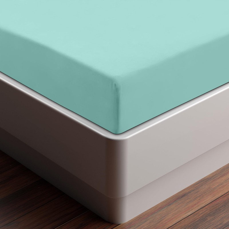 Utopia Bedding Fitted Sheet Single (2 Pack), Spa Blue -