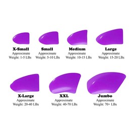 Pretty Claws 60 Piece Soft Nail Caps with Adhesive for Dog Claws - Grape X-Small