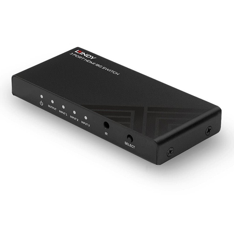 LINDY 38232 - HDMI 18G Switch, 3 Ports - Choose