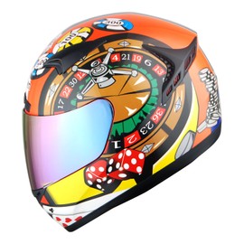 1STORM Motorcycle Bike Full FACE Helmet Booster Lucky Wheel Roulette; Size XL (61-62 CM)