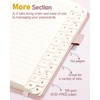 WEMATE Spiral Password Book with Alphabetical Tabs, Small Password Keeper