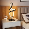 Mayful Modern Table Lamp with LED Spiral Design, Bedside Lamp