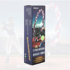 Midtatus 18inch Baseball Necklace,12 Pack, Team Gift for Baseball Funs, Fashion Three Braided Titanium Tornado Rope Design with Muti - Color for Pick (18.1, Red-Blue-White)