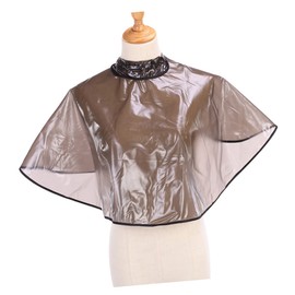 LALAFINA 1pc Hairdressing Shawl Non-stick Hair Cutting Cape for Home Salon Use Material Comfortable Breathable Easy to Clean Brown