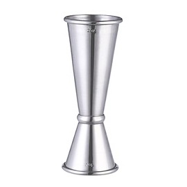 ANCLLO 1oz / 2oz Double End Measuring Cup Stainless Steel Cocktail Bar Tools for Bartender Beautiful Double Cocktail Bar Tools for Bar Home Bartender Party Wine Drinks Silver