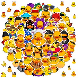 Cute Little Duck Stickers, 100 Pieces Yellow Duck Stickers, Duck Sticker Set, Stickers Kids Small Yellow Duck, Vinyl Stickers for Scrapbook, Skateboard, Laptop, Luggage, Car, Bicycle