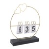 Perpetual Flip Calendar with LED Light Durable Construction Metal Art