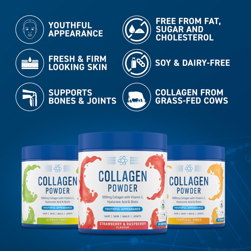 Applied Nutrition Collagen Peptides Powder - Hydrolysed Bovine Collagen Protein,