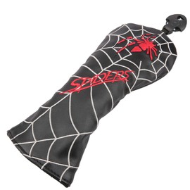 Golf Headcover Driver Cover Wood FW Cover Utility UT Cover with Conversion Doug Spiders Spider Single Piece/3 Piece Set Black (Fairway FW Black)