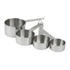 GoodCook Gourmet Measuring Cup Set, Stainless Steel 4-pc., 1/4, 1/3,