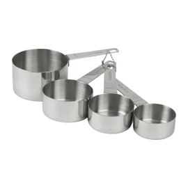 GoodCook Gourmet Measuring Cup Set, Stainless Steel 4-pc., 1/4, 1/3, 1/2, 1 Cup etched measurements
