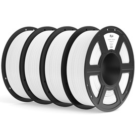 ELEGOO PLA+ Filament 1.75mm White 4KG, High Toughness PLA Plus 3D Printer Filament Dimensional Accuracy +/- 0.02mm, 4pcs 1kg Spool(2.2lbs) for Most FDM 3D Printers