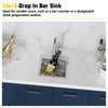 Small Black Kitchen Sink,13x15 Inch Stainless Steel Drop In Topmount