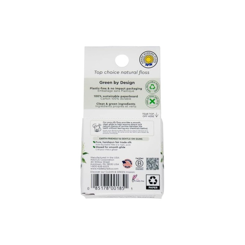 RADIUS Natural Biodegradable Silk Floss, 33 Yrd