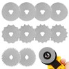 Abizarch 10Pcs Crochet Edge Rotary Cutter Blade Set 45mm Perforating